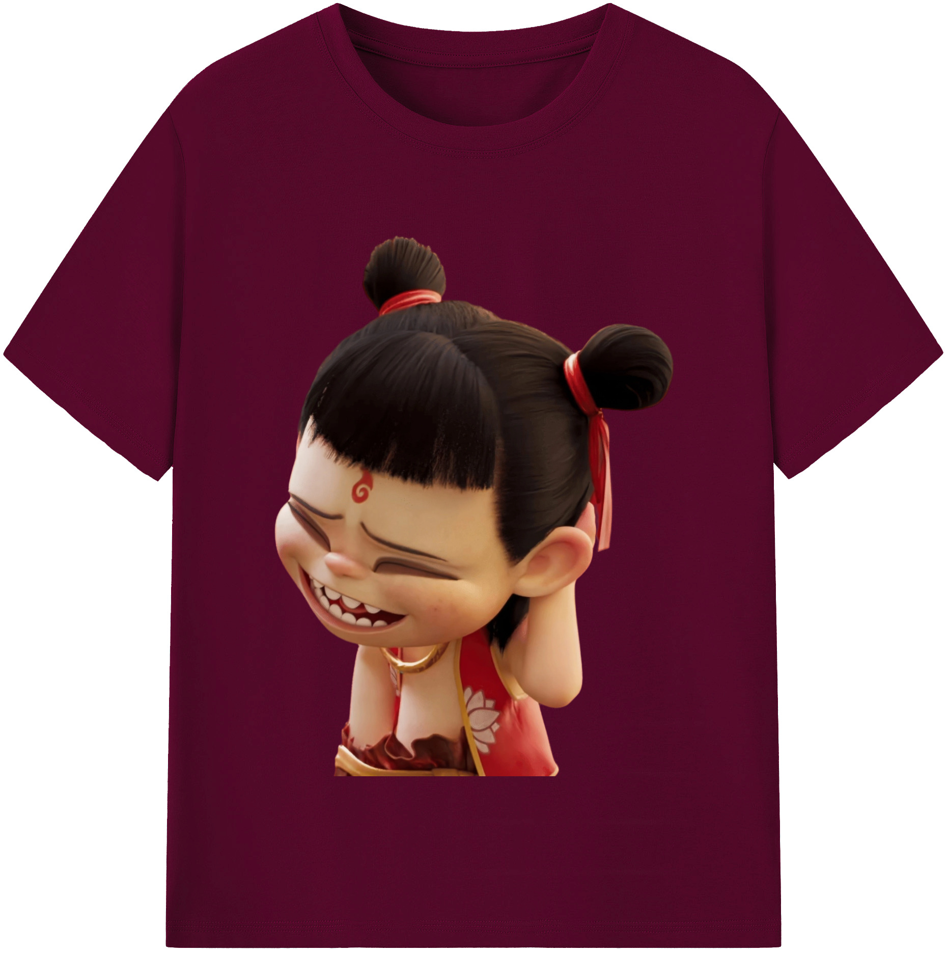 （画像用） Ne Zha 2 ナタ 魔童の大暴れ レディースカジュアルプリントTシャツ（綿100％）